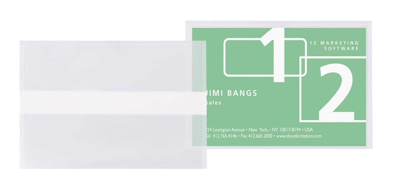 3L Visitenkartenhalter Selbstklebend Transparent PLA Polylactide 9,5 x 6 cm 10 Stück