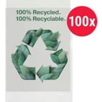 Bene Prospekthüllen Recycelt 100% DIN A4 Texturiert Transparent 100 Mikron PP (Polypropylen) Öffnung 214800 100 Stück