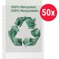 Bene Premium Prospekthüllen Recycelt 100% DIN A4 Texturiert Transparent 100 Mikron PP (Polypropylen) Öffnung 217300 50 Stück