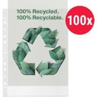 Esselte Prospekthüllen Recycelt 100% DIN A4 Texturiert Transparent 70 Mikron PP (Polypropylen) Öffnung 627493 100 Stück