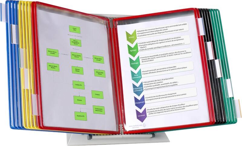 Djois Tarifold Sichttafelsystem 20 Flächen A4 Metall Farbig Sortiert