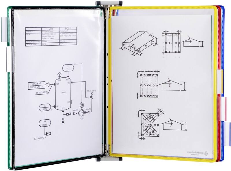 Djois Tarifold Sichttafelsystem 5 Flächen A4 Metall Hellgrau