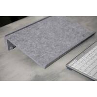 BakkerElkhuizen Dokumentenhalter FlexDoc Circular Höhenverstellbar PET, Filz Hellgrau 80 x 260 mm