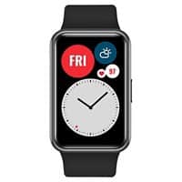 HUAWEI Fit Smartwatch Schwarz Gehäusefarbe 46 × 30 × 10.7 mm Gehäusegröße Graphitschwarz Armbandfarbe
