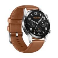 HUAWEI GT 2 Smartwatch Silber Edelstahl Gehäusefarbe 45.9 x 45.9 x 10.7 mm Gehäusegröße Sattelbraun Armbandfarbe