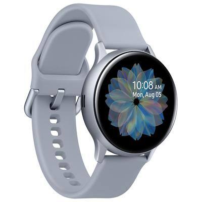 SAMSUNG Galaxy Watch Active2 Smartwatch Silber Gehäusefarbe 40 x 40 x 10.9 mm Gehäusegröße Grau Armbandfarbe
