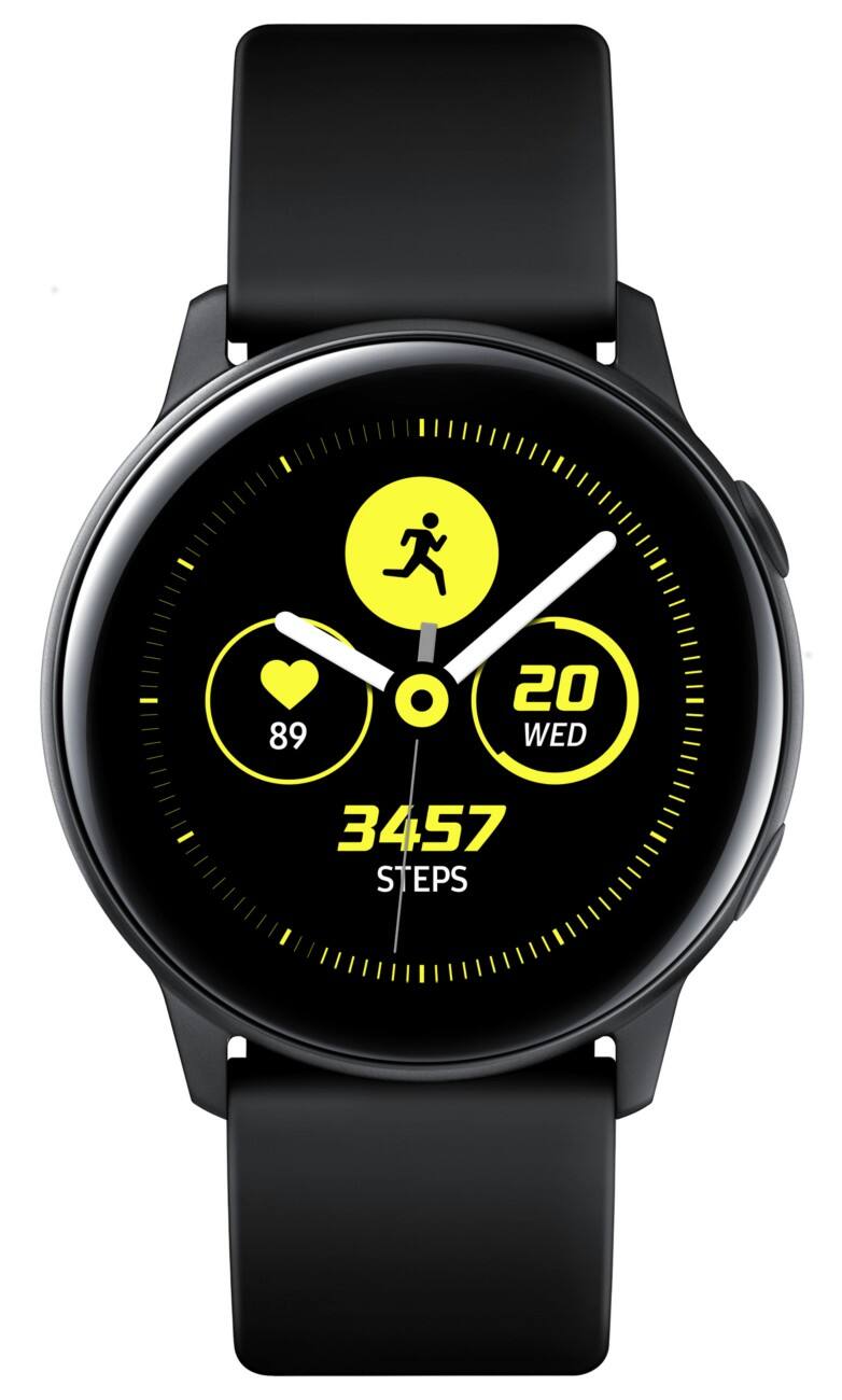 SAMSUNG Galaxy Watch R500 Smartwatch Schwarz Gehäusefarbe 39.5 x 39.5 x 10.5 mm Gehäusegröße Schwarz Armbandfarbe