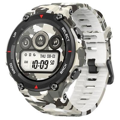 XIAOMI T-Rex Smartwatch Grün/Grau/Weiß Gehäusefarbe 47.7 X 47.7 X 13.5 mm Gehäusegröße Grün, Grau, Weiß Armbandfarbe