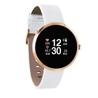 XLYNE Siona X-Watch Smartwatch Gold/Schwarz Gehäusefarbe Weiß Armbandfarbe