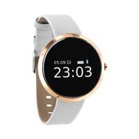 XLYNE Siona XW FIT Smartwatch Gold Gehäusefarbe 41 x 43 x 10 mm Gehäusegröße Weiß Armbandfarbe