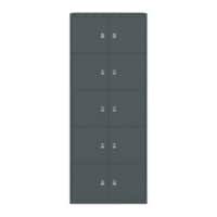 Bisley Schießfachschrank LateralFile™ Lodge mit 10 Schließfächern à H 375 mm 1985 x800 x 470 mm Anthrazitgrau