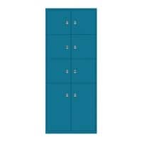 Bisley Schießfachschrank LateralFile™ Lodge mit 6 Schließfächern à H 375 mm und 2 Schließfächern à 755 mm 1985 x 800 x 470 mm Azur