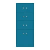 Bisley Schießfachschrank LateralFile™ Lodge mit 6 Schließfächern à H 375 mm und 2 Schließfächern à 755 mm 1985 x 800 x 470 mm Azur