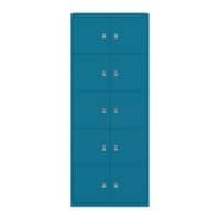 Bisley Schießfachschrank LateralFile™ Lodge mit 10 Schließfächern à H 375 mm 1985 x800 x 470 mm Azur