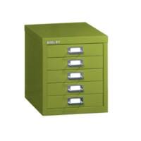 Bisley Schubladenschrank MultiDrawer™ mit 5 Schubladen im Format DIN A4 325 x 279 x 380 mm grün