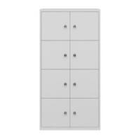 Bisley Schießfachschrank LateralFile™ Lodge mit 8 Schließfächern à H 375 mm 1605 x 800 x 470 mm Lichtgrau