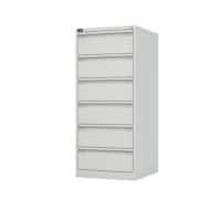 Bisley Karteischrank ECO Doppelbahnig A5 6 Schubladen Reinweiß 1321 x 570 x 622 mm