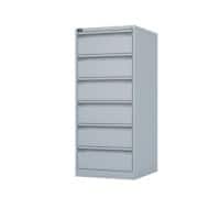 Bisley Karteischrank ECO Doppelbahnig A5 6 Schubladen Lichtgrau 1321 x 570 x 622 mm