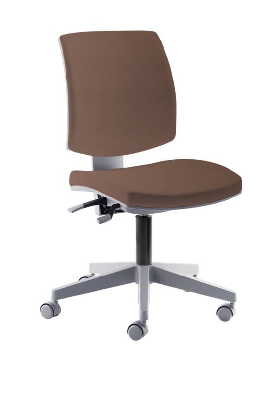 Mayer Sitzmöbel Drehstuhl myFLEXO Braun Stoff Drehkreuz aus Kunststoff