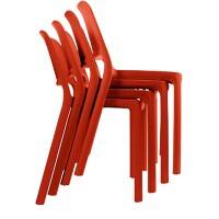 Mayer Sitzmöbel Stapelstuhl myNUKE Himbeerrot Polypropylen Kunststoff 4 Füße 4 Stück