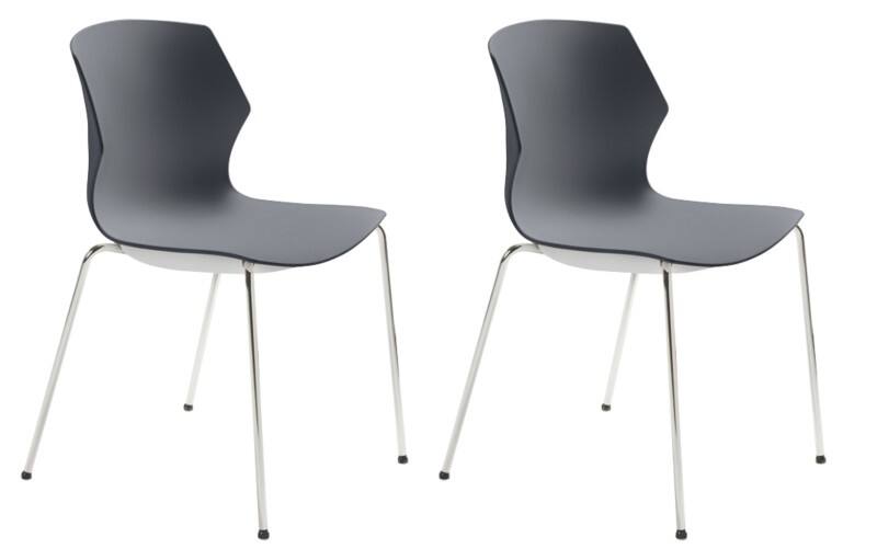 mayer sitzmöbel Stapelstuhl Kunststoff Optionale Armlehne Anthrazit 120 myPRIMO 2 Stück