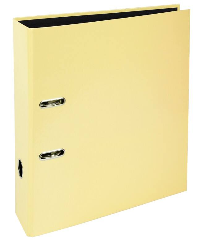 Exacompta Aquarel Prem Touch Ordner Breit A4 80 mm Zitronengelb 2 Ringe 53569E Pappkarton Hochformat 10 Stück