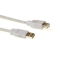 ACT USB 2.0 A Männlich - USB A Weiblich Elfenbein 5 M