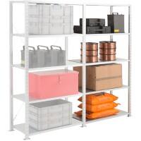 MANORGA Adaptiv Anbauregal 5 Fachböden 1.000 x 500 x 2.000 mm Grau