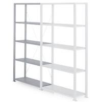 MANORGA Adaptiv Anbauregal 5 Fachböden 1.250 x 400 x 2.000 mm Grau