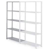 MANORGA Adaptiv Anbauregal 5 Fachböden 1.250 x 600 x 2.000 mm Grau