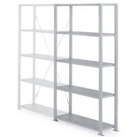 MANORGA Adaptiv Starterregal 5 Fachböden 1.000 x 600 x 2.000 mm Grau