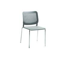 Mayer Sitzmöbel Stapelstuhl mySITTEC Grau Polypropylen Kunststoff 4 Metallfüße 2 Stück