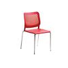 Mayer Sitzmöbel Stapelstuhl mySITTEC Rot Chrom Polypropylen Kunststoff 4 Metallfüße 2 Stück