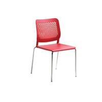 Mayer Sitzmöbel Stapelstuhl mySITTEC Rot Chrom Polypropylen Kunststoff 4 Metallfüße 2 Stück