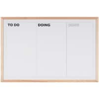 Bi-Office KanBan Whiteboard Magnetisch Lackierter Stahl 90 (B)x60 (H) cm Weiß