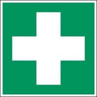 Brady B-7541 Evakuierungs- und Rettungsschilder Erste Hilfe Dauerhafter Acrylklebstoff Laminierter Polyester 14,8 x 14,8 cm E003