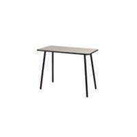 Paperflow Homeoffice-Schreibtisch Rechteckig Buche Melamin Schwarz 1000 x 500 x 750 mm