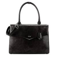 SOCHA Laptoptasche Silver Tip Croco Feinsynthetik Schwarz 15.6 "