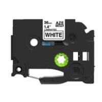 Rillstab Kompatibel Brother TZe-261 Schriftband Selbstklebend Schwarzer Druck auf Weiß 36 mm x 8m
