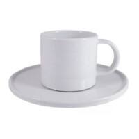 Nova Kaffeetasse Porzellan 160 ml Weiß 6 Stück