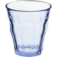 Becher Gehärtetes Glas 310 ml Blau, Transparent 6 Stück