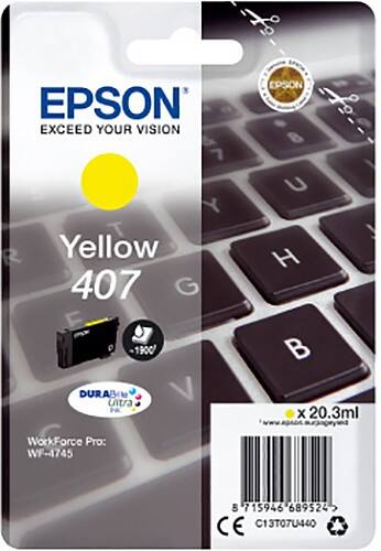 Epson 407 Original Tintenpatrone C13T07U440 Gelb