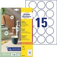 Avery Etiketten 6225-10 Ja DIN A4 Weiß 51 mm 10 Blatt à 15 Etiketten