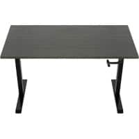 euroseats Sitz-Stehschreibtisch burslibl140log Schwarz, Braun