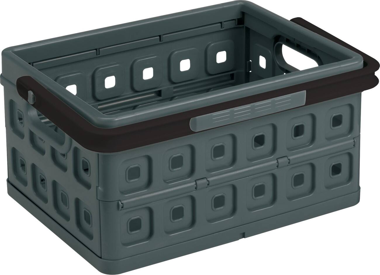 Helit Klappbox Kunststoff Q Line Grau 24 Liter 210 (H) x 440 (B) x 315 (T) mm 6 Stück