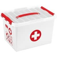 Helit Erste-Hilfe Aufbewahrungsbox Q Line Transparent 22 Liter 246 (H) x 328 (B) x 245 (T) mm 4 Stück