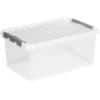 Helit Aufbewahrungsbox Kunststoff Q Line Transparent 45 Liter 247 (H) x 515 (B) x 330 (T) mm 6 Stück