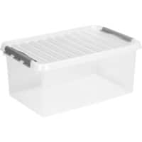 Helit Aufbewahrungsbox Kunststoff Q Line Transparent 45 Liter 247 (H) x 515 (B) x 330 (T) mm 6 Stück