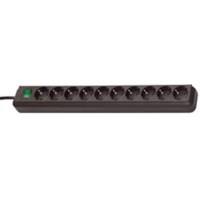 brennenstuhl 1159300010 Eco-Line Steckdosenleiste 10-fach F-Buchsen 3 m Mit Schalter Schwarz