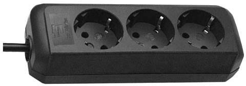 brennenstuhl 1158620015 Eco-Line-Steckdosenleiste 3-fach F-Buchsen 1,5 m Schwarz
